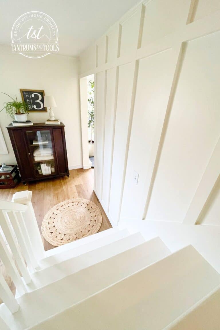 Board and Batten on a Staircase Wall: DIY Step-By-Step Guide