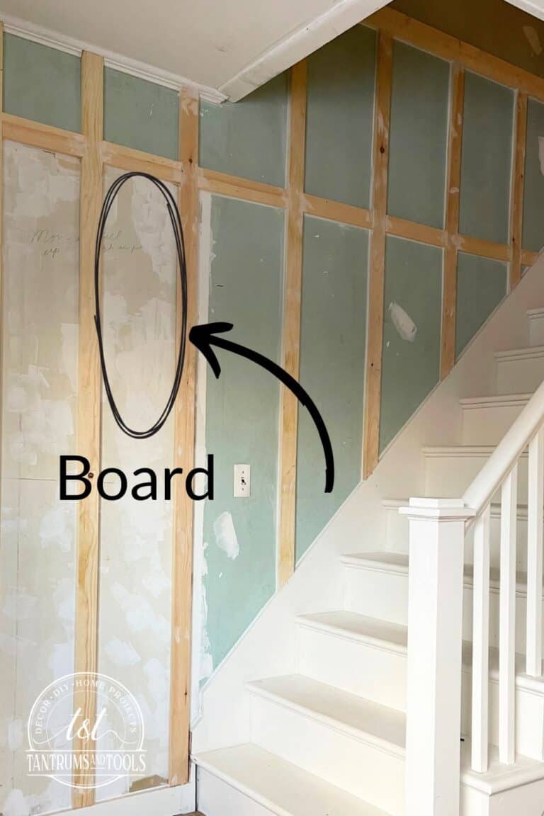 Board and Batten on a Staircase Wall: DIY Step-By-Step Guide