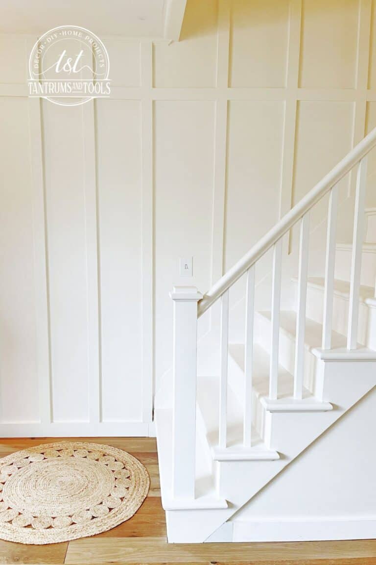 Board and Batten on a Staircase Wall: DIY Step-By-Step Guide