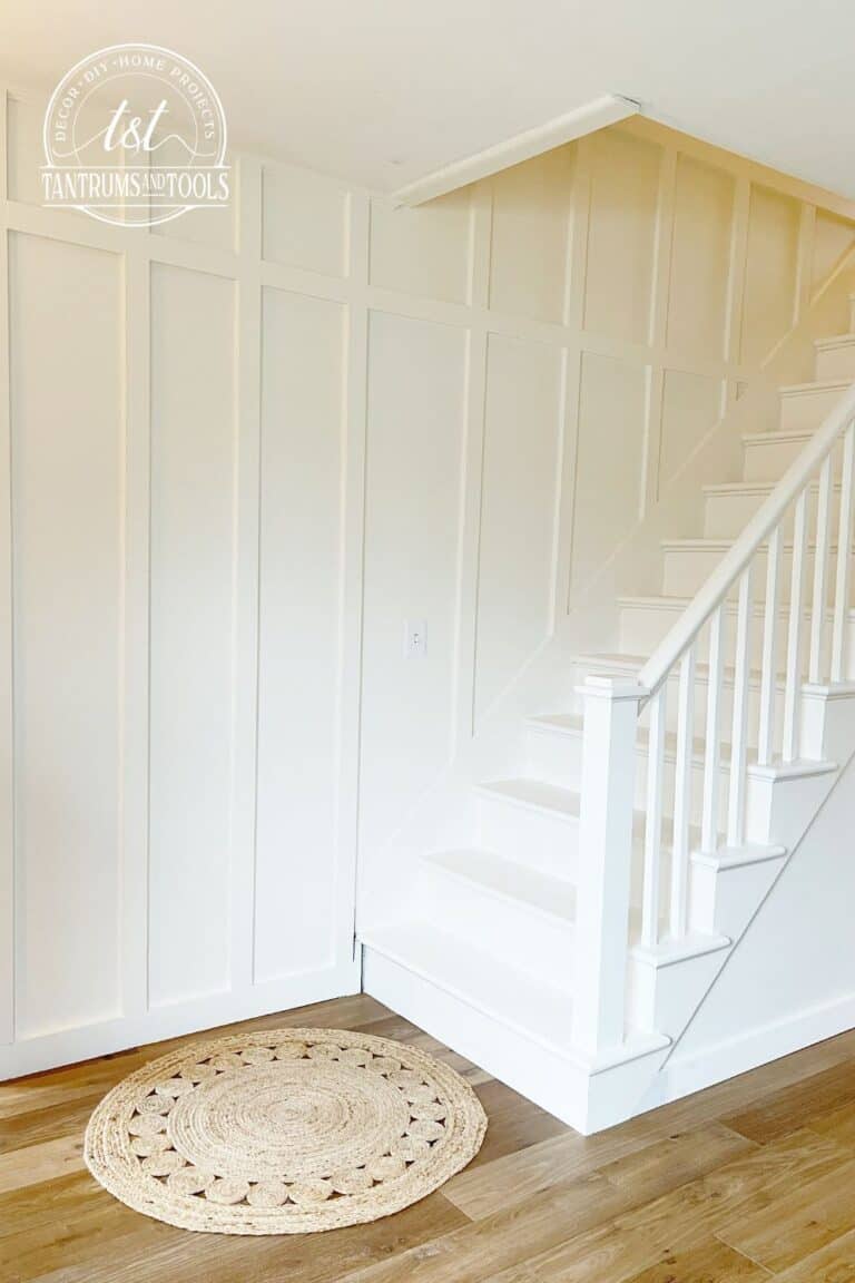 Board and Batten on a Staircase Wall: DIY Step-By-Step Guide