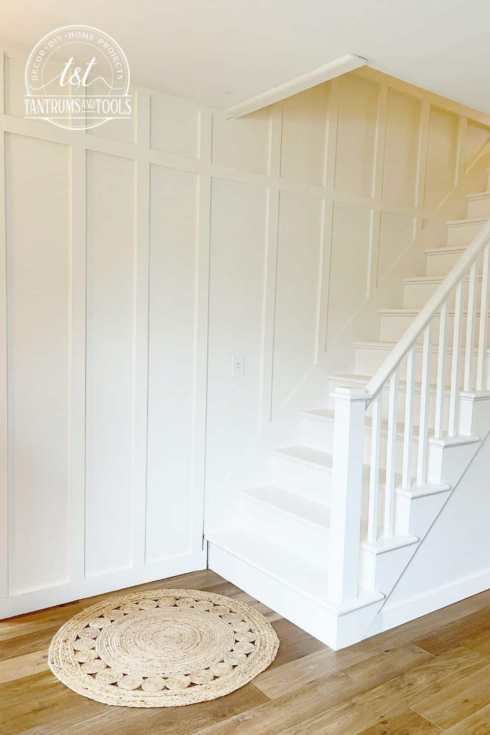 Board and Batten on a Staircase Wall: DIY Step-By-Step Guide
