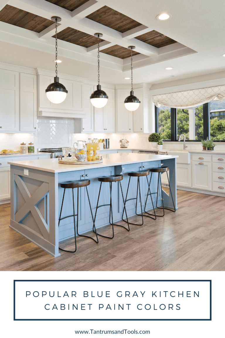 Blue Gray Kitchen Cabinet Paint Colors » Tantrums and Tools