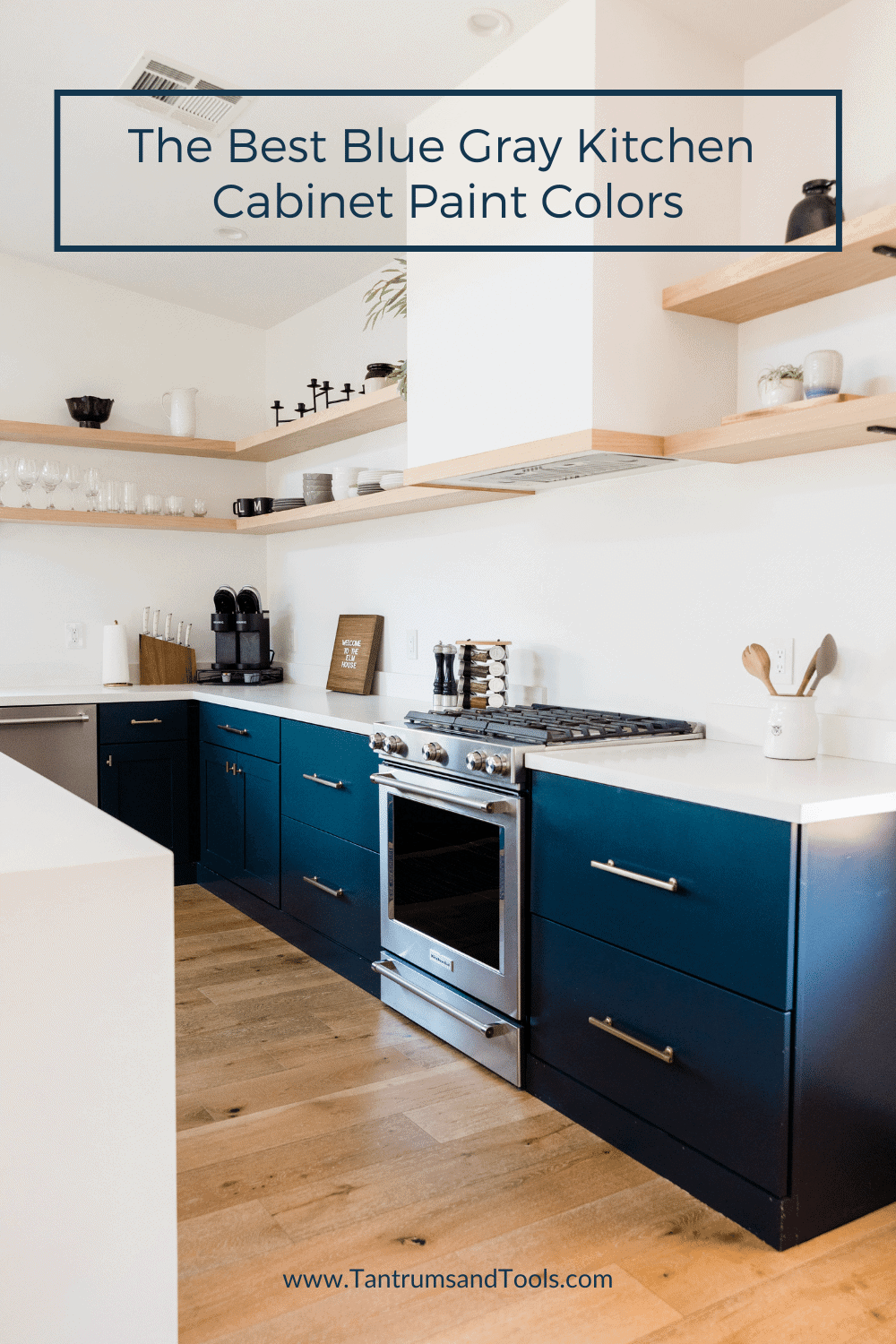 Blue Gray Kitchen Cabinet Paint Colors » Tantrums and Tools