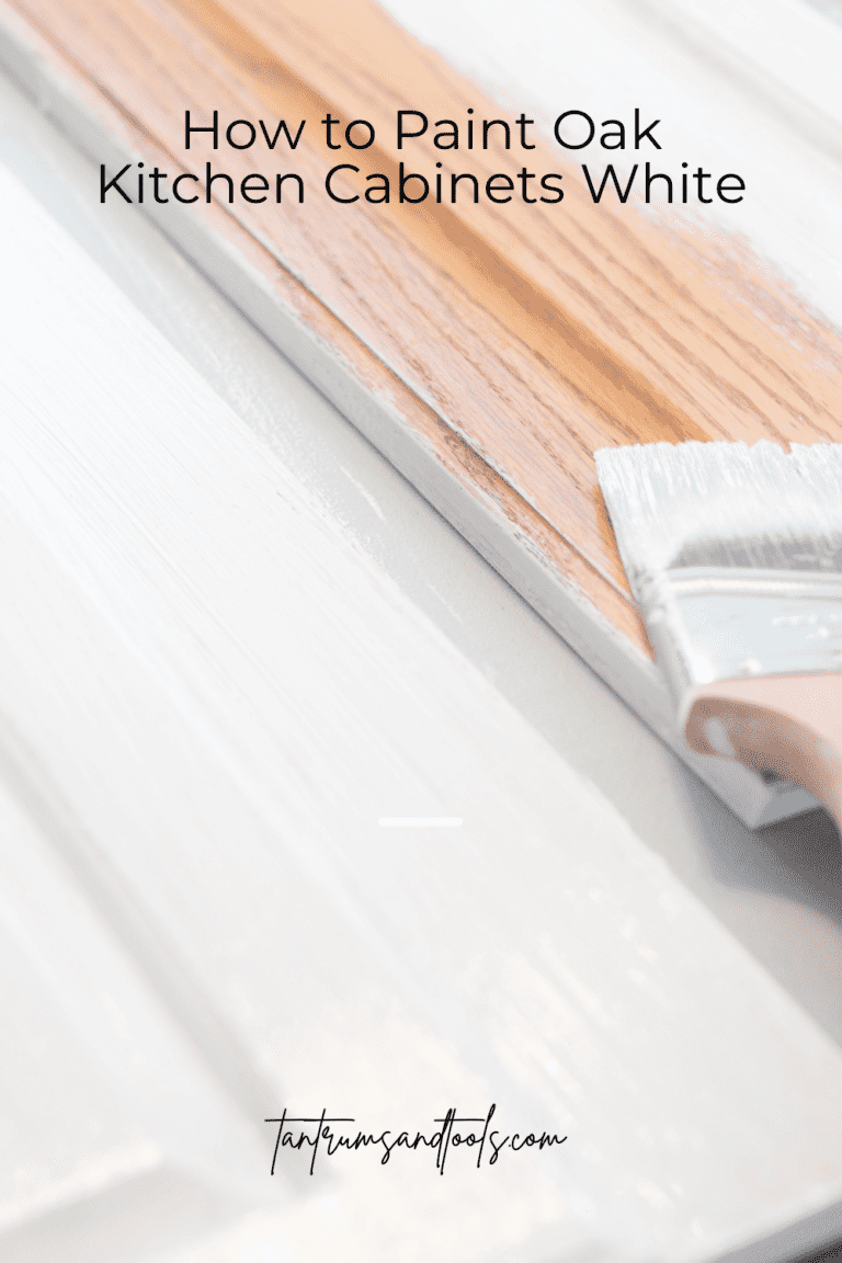 How to Paint Oak Cabinets White and Hide the Grain
