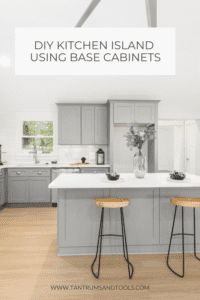 How to make a kitchen island out of base cabinets