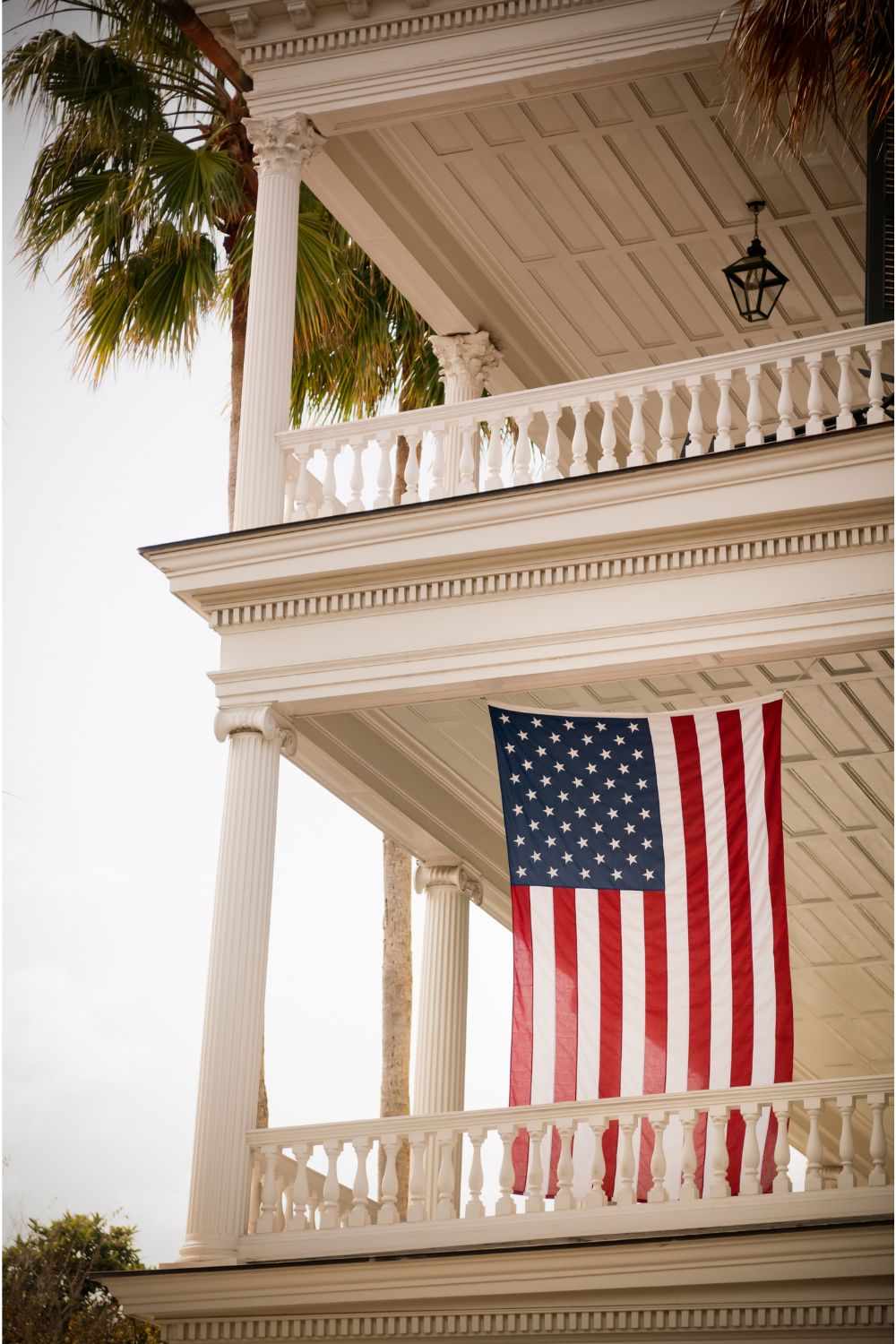 Patriotic Front Porch Ideas With The American Flag