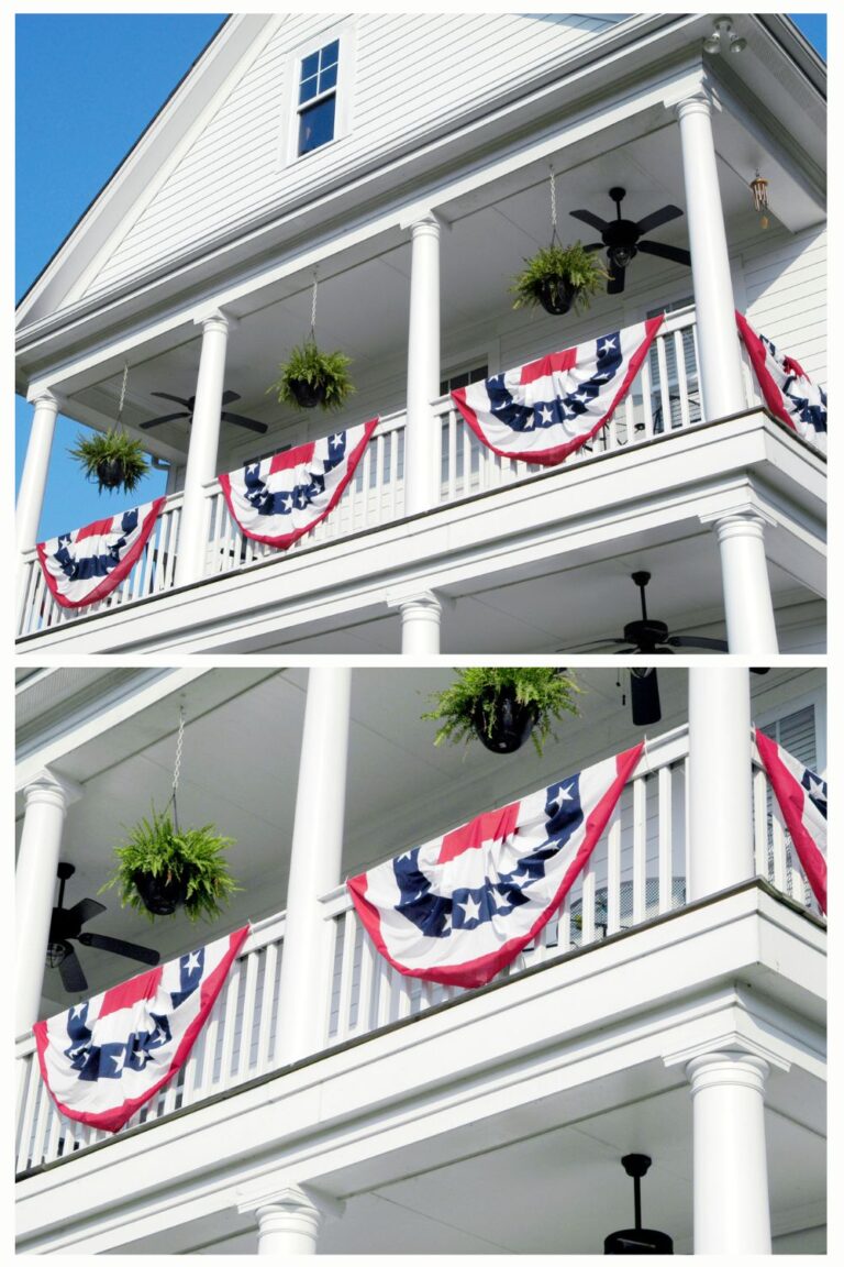 Patriotic Front Porch Ideas With The American Flag