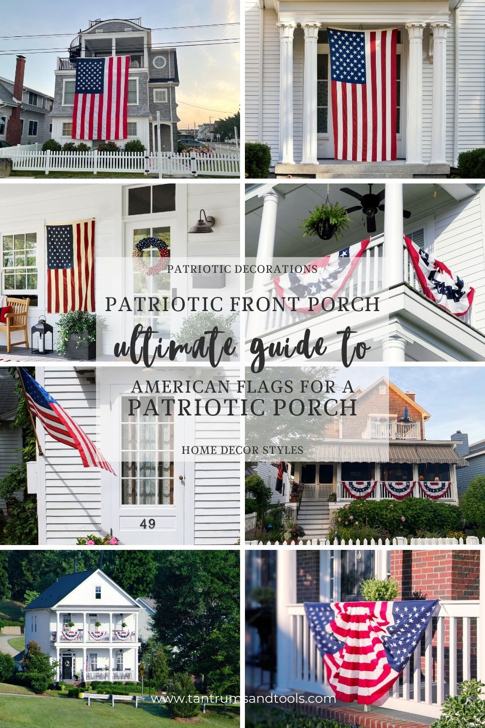 Patriotic Front Porch Ideas With The American Flag