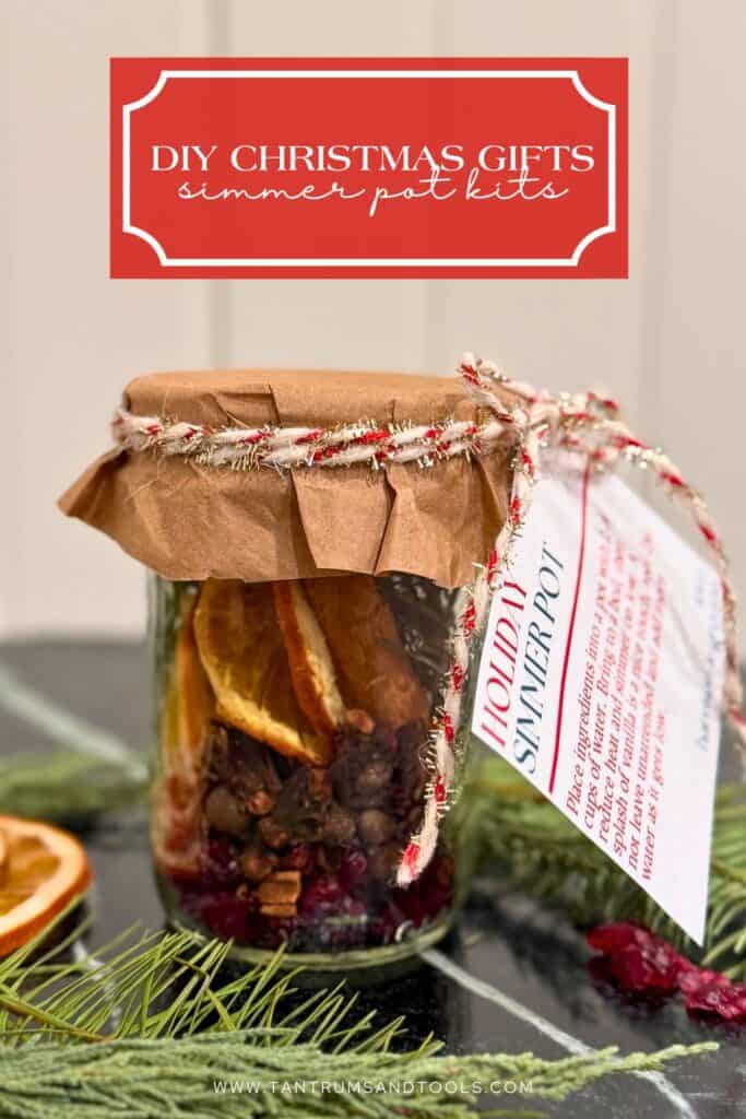 DIY Christmas Gifts Mason Jar Simmer Pot Gift