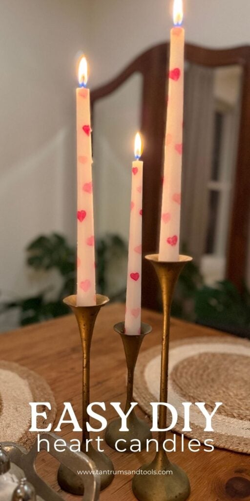 DIY Heart Candles Valentines Craft